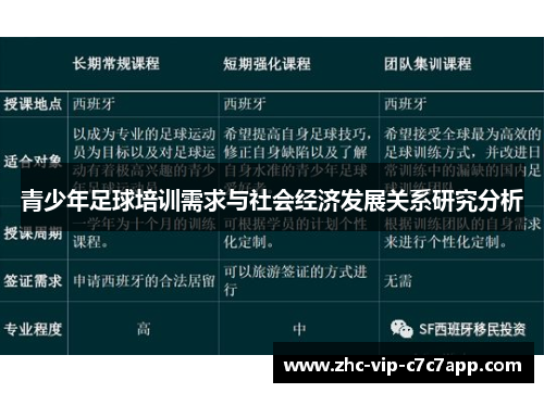 青少年足球培训需求与社会经济发展关系研究分析 青少年足球培训需求与社会经济发展关系研究分析